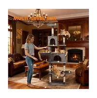 Zeus & Ruta 80" Tall Multi-Level Cat Tree Tower