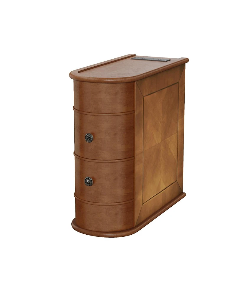 Streamdale Furniture Streamdale End Table with Charging Station & Drawers, No Assembly Required