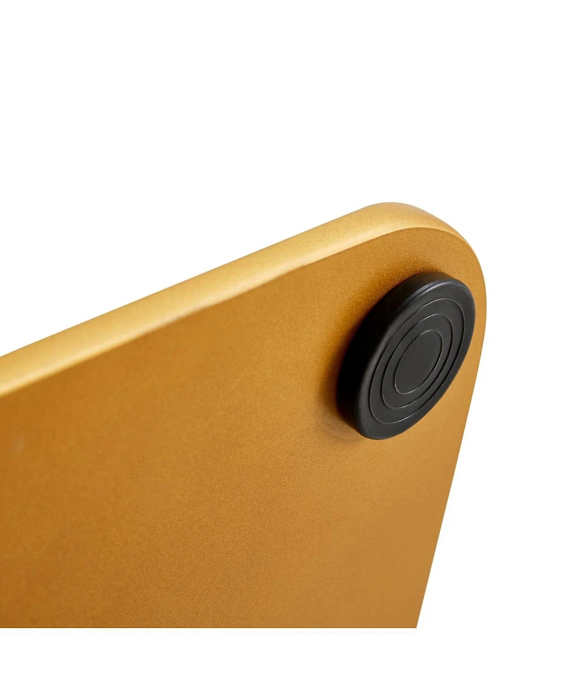 Streamdale Furniture Tempered Glass Marble Top Dining Table with Gold Oc Legs