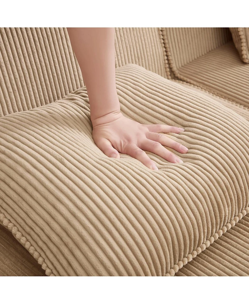Streamdale Furniture Cloud Boneless Sofa: Plush Corduroy, Unmatched Comfort, Easy Setup