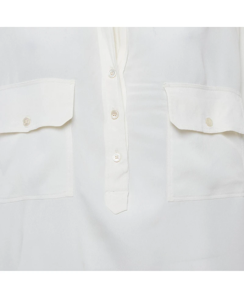 Pre-Owned Stella Mccartney Women's Off-White Crepe Button Down Blouse