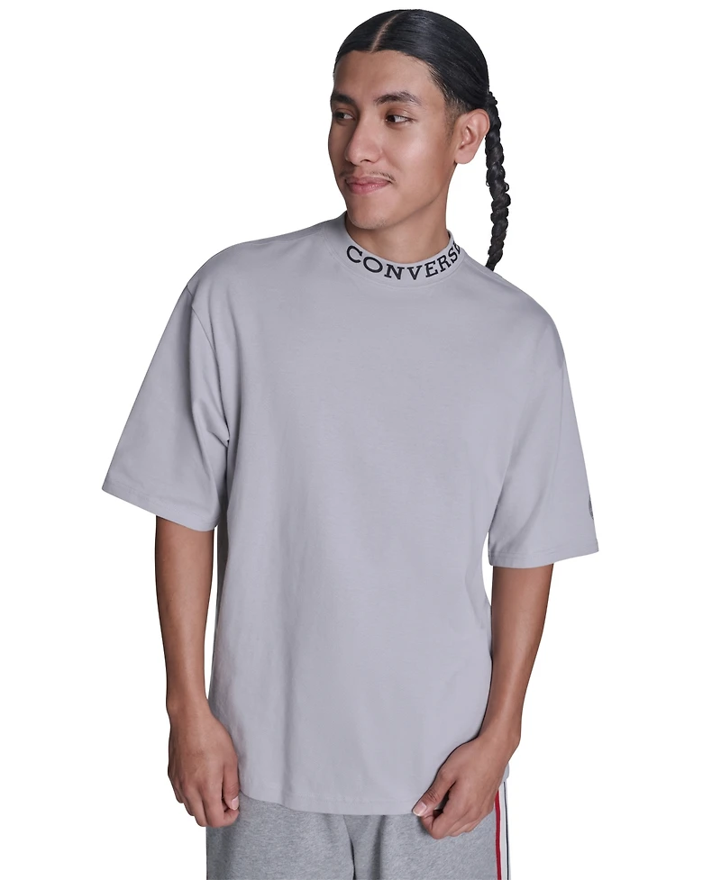 Converse Men's Short-Sleeve Mock Neck T-Shirt