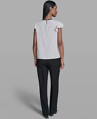 Karl Lagerfeld Paris Women's Round Neck Top