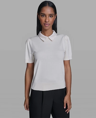 Karl Lagerfeld Paris Women's Collared Sweater