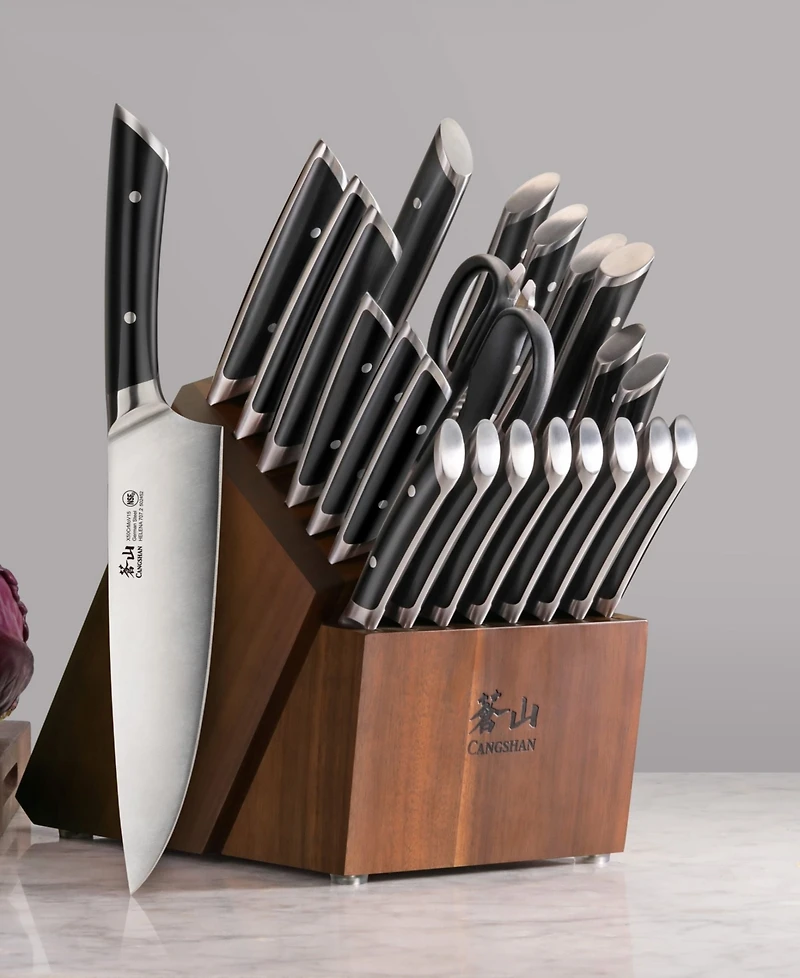 Cangshan Helena Series Steel 23-Pc. Knife Block Set