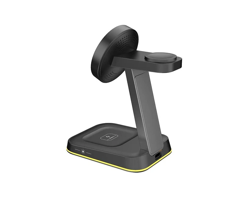 Risokeys 3-in-1 Magnetic Wireless Charger with Charging Port - MagSafe Phone Stand Fast Charging for Phone Earphones