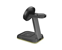 Risokeys 3-in-1 Magnetic Wireless Charger with Charging Port - MagSafe Phone Stand Fast Charging for Phone Earphones