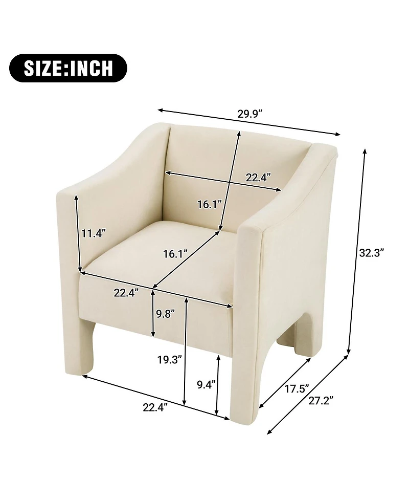 Streamdale Furniture Modern Barrel Chair Accent