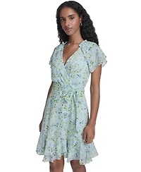 Tommy Hilfiger Women's Flutter-Sleeve Wrap Dress
