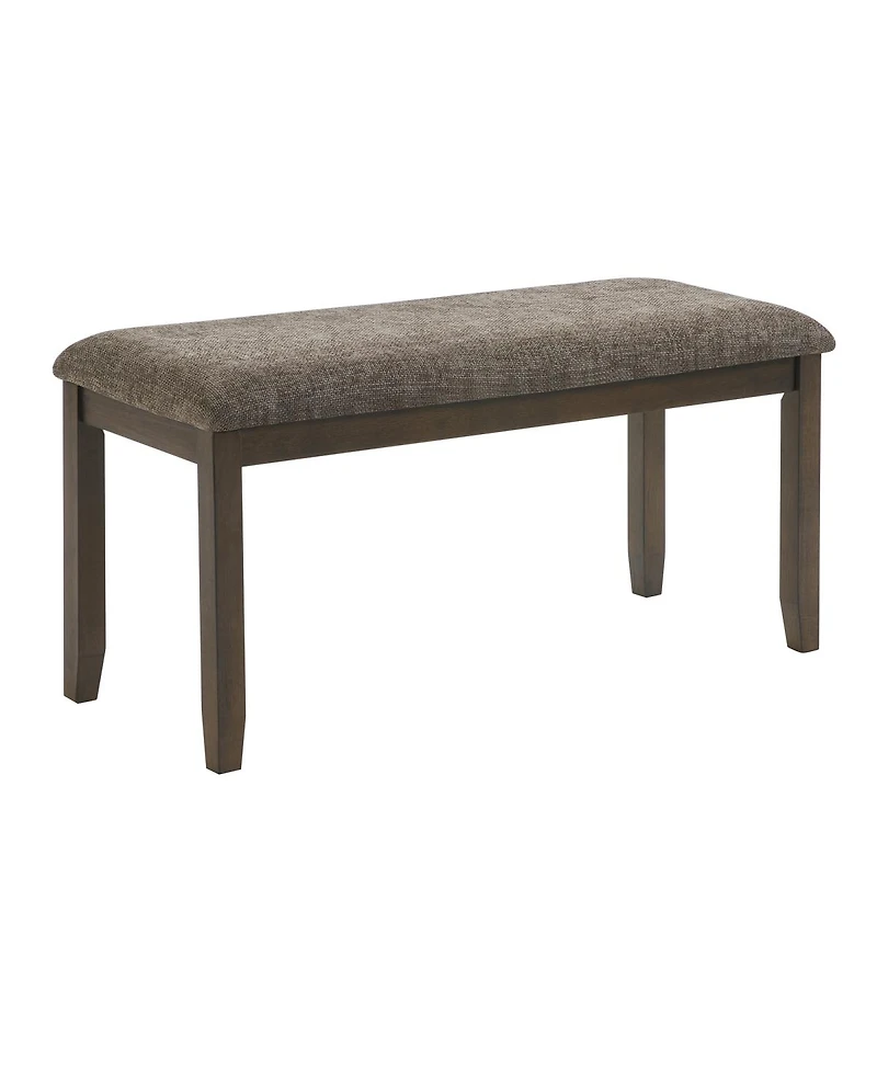 Streamdale Furniture 6-Piece Farmhouse Rustic Dining Table Set with Bench and Chairs, Dark Walnut