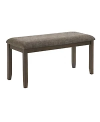 Streamdale Furniture 6-Piece Farmhouse Rustic Dining Table Set with Bench and Chairs, Dark Walnut