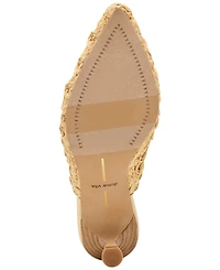 Dolce Vita Women's Cleo Loop Raffia Kitten Heel Mule Pumps