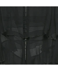 Pre-Owned Balmain Women's Black Silk Tiered Off-Shoulder Top