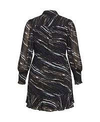 City Chic Women's Sheer Lover Print Dress
