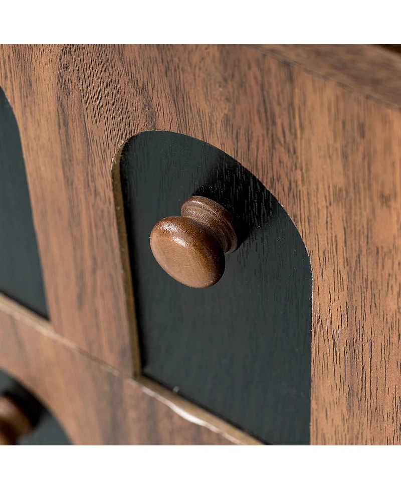 Streamdale Furniture Modern 26" Nightstand w/ Charging Station & 2 Drawers, 23.75" Wide Bedside Table.