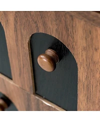 Streamdale Furniture Modern 26" Nightstand w/ Charging Station & 2 Drawers, 23.75" Wide Bedside Table.