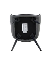 Streamdale Furniture Dining Chairs Set of 2, Faux Leather, Gold Mesh Metal Legs (Set of 2)