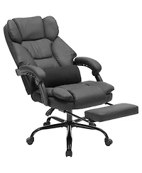 Streamdale Furniture Streamdale Office Chair with Foot Rest, Executive, Reclining, Pu Leather Comfy Swivel Chair