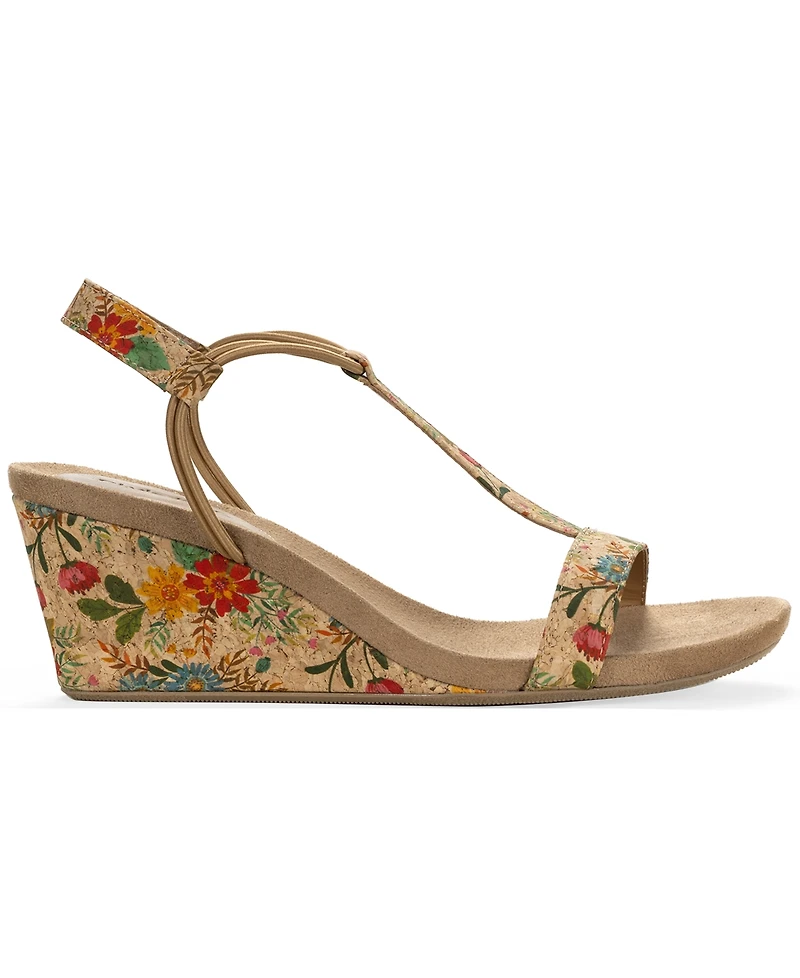 Style & Co Women's Mulan Elastic T-Strap Wedge Sandals, Macy's Exclusive