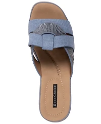 Gc Shoes Women's Selva Embellished Round Toe Wedge Sandals