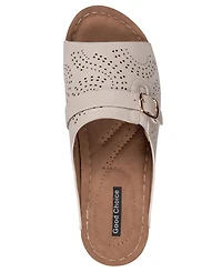Gc Shoes Women's Moira Perforated Comfort Round Toe Sandals