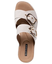 Gc Shoes Women's Olana Buckle Round Toe Wedge Sandals