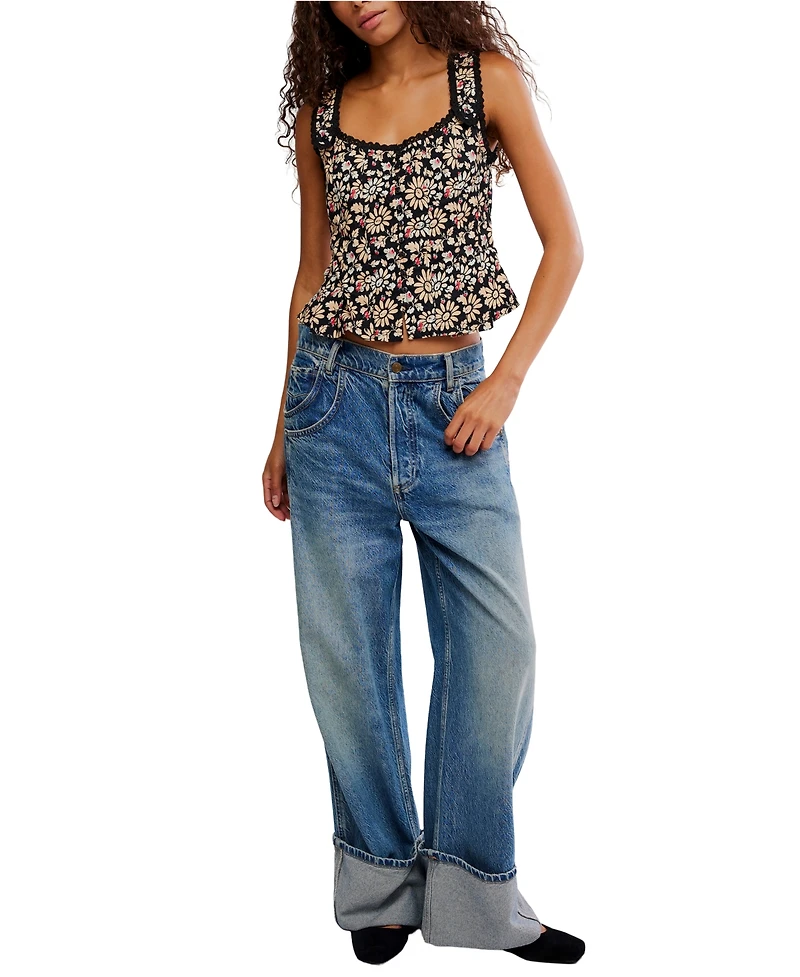 Free People Women's Bridgette Corset Scoop Neck Top