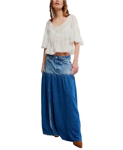 Free People Women's Michelle Short-Sleeve Blouse