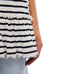 Free People Women's Why Yes Striped Crew Neck Top