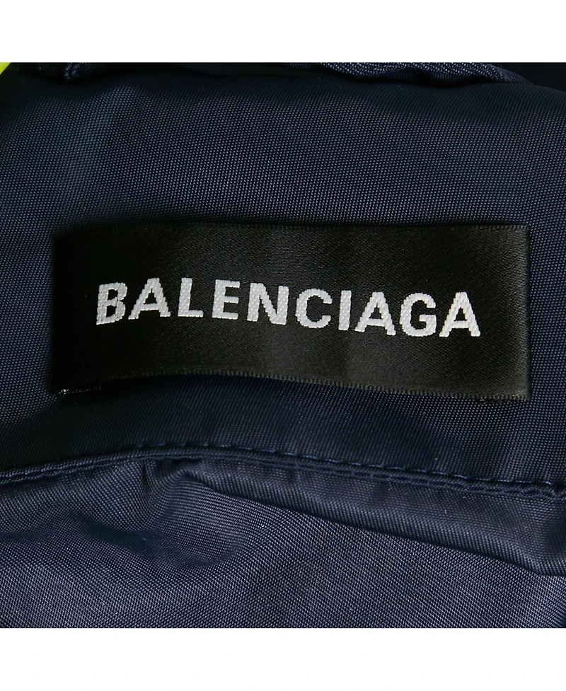 Pre-Owned Balenciaga Men's Navy Blue Wfp Print Nylon Oversized Jacket