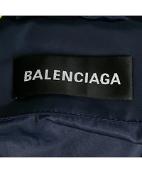 Pre-Owned Balenciaga Men's Navy Blue Wfp Print Nylon Oversized Jacket