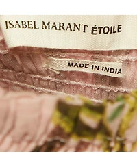 Pre-Owned Isabel Marant Women's Pink Floral Print Cotton Shirring Tiered Mini Dress