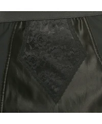 Pre-Owned Dolce & Gabbana Women's Black Stretch Crepe And Satin Pencil Skirt