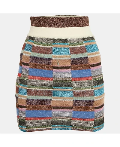 Pre-Owned Missoni Women's Multicolor Lurex Knit Mini Skirt