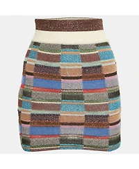 Pre-Owned Missoni Women's Multicolor Lurex Knit Mini Skirt