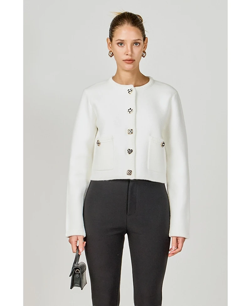 endless rose Women's Button Up Cardigan