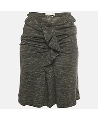 Pre-Owned Isabel Marant Women's Etoile Grey Jersey Ruffled Mini Skirt