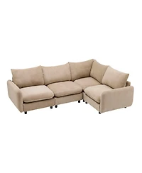 Streamdale Modular Sectional Sofa with Solid Wood Frame & Free Combination