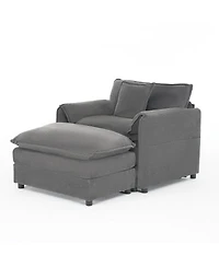Streamdale Furniture Oversized Recliner Chair with Ottoman, Diy Combination