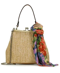 Patricia Nash Laureana Frame Satchel Bag with Scarf