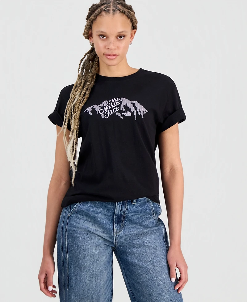 The North Face Women's Evolution Sparkle Short Sleeve Graphic Cotton T-Shirt