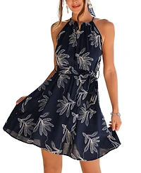 Cupshe Women's Mermaiden Tropical Mini Beach Dress