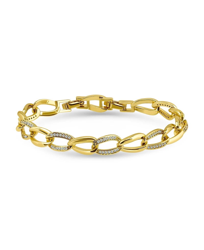 Macy's 3/8 ct. t.w Cubic Zirconia Pave Open Link Bracelet, Created for