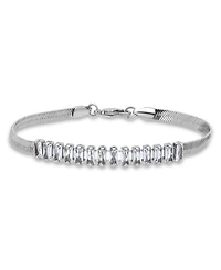 Macy's Herringbone 5 ct. t.w Blue Cubic Zirconia Baguette Stones on Chain Tennis Bracelet, Created for