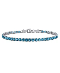 Macy's Emerald (4-1/2 ct. t.w.) Tennis Bracelet 18k Gold Flash Plated Silver (Also Available Rhodolite, Citrine, Blue Topaz)