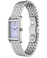 Tory Burch Women's The Eleanor Slim Quartz Two-Hand Silver Stainless Steel Watch, 22mm