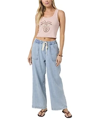 O'Neill Juniors' Palm Sun Scoop Neck Tank Top