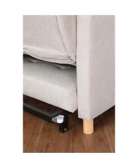 Streamdale Furniture Convertible Sleeper Sofa Chair Bed with Pillow