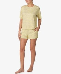 Dkny Women's Short-Sleeve Top & Boxers, 2-Piece Set