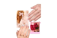 Beetles X Press Short Almond French Tip Press-On Nails Gel Kit with Uv Light (224 pcs)